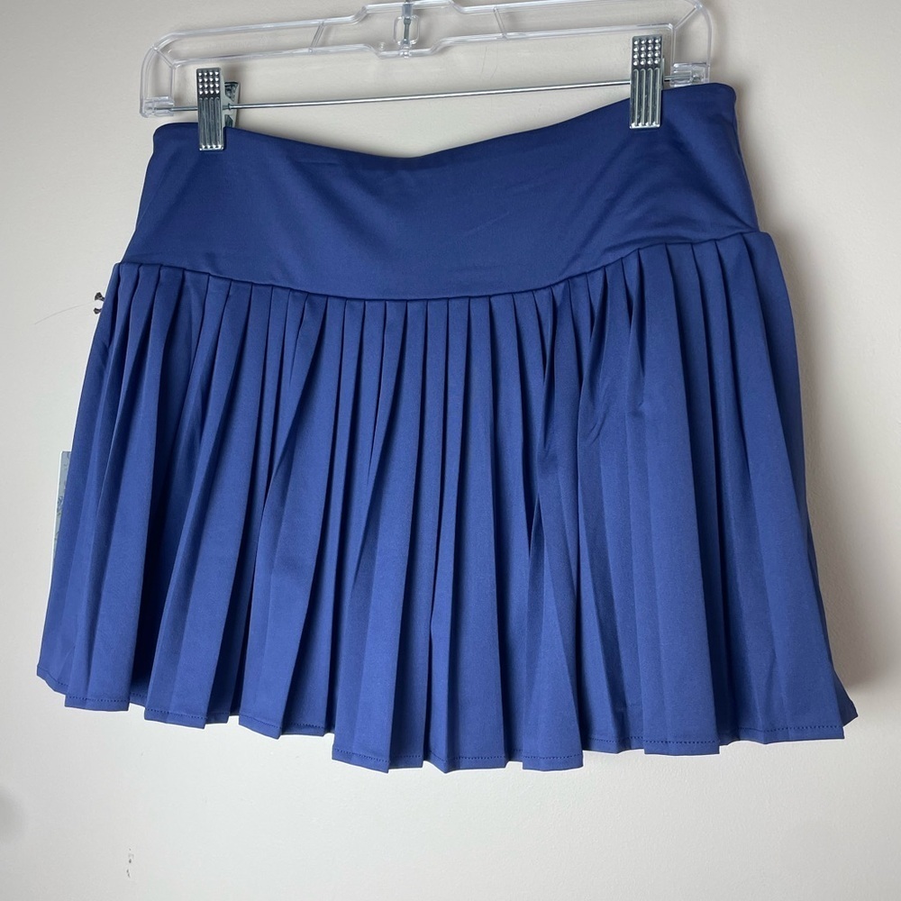 Laura Ashley Pleated Golf Tennis Skort Mini Skirt Women’s Medium Blue Pickleball - Picture 6 of 10